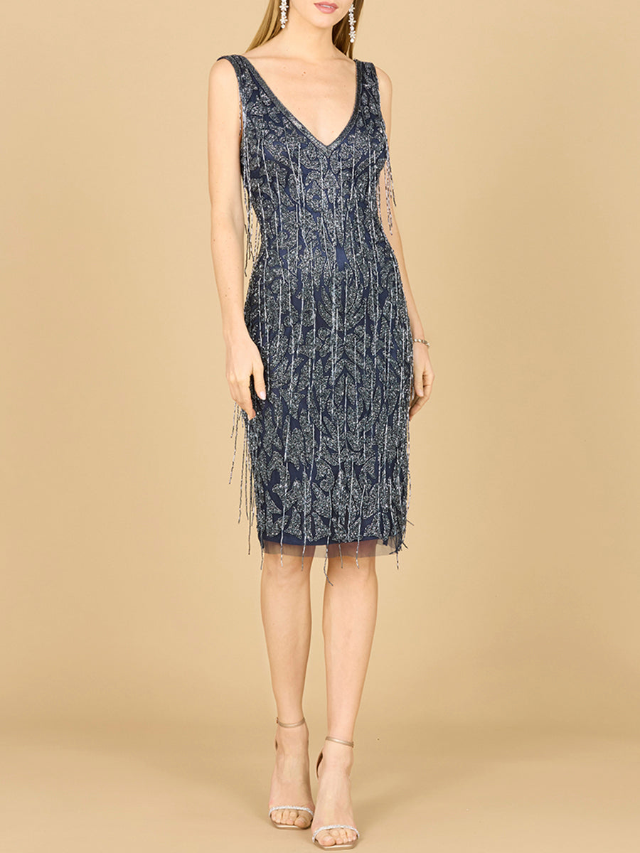 Stylish Fringe Cocktail Dress Sizes 0-14 - Free Shipping