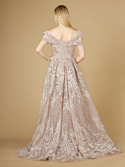 Beautiful Off Shoulder Mermaid Lace Gown with Overskirt  Sizes 2-20 - Free Shipping