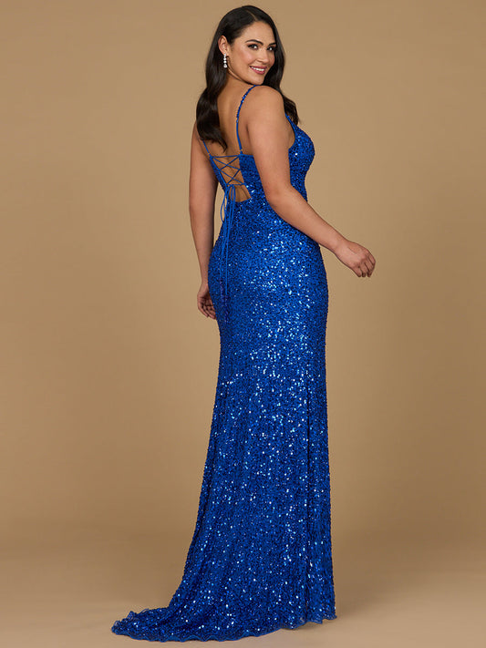 Beaded V Neck Dress with Slit - Free Shipping