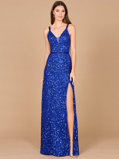 Beaded Prom Dress with High Slit - Free Shipping