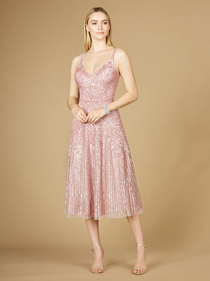 Beautiful Flowing Sequin Midi Dress - Free Shipping