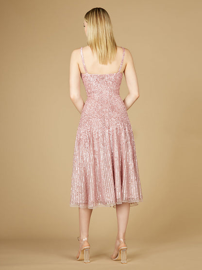 Beautiful Flowing Sequin Midi Dress - Free Shipping