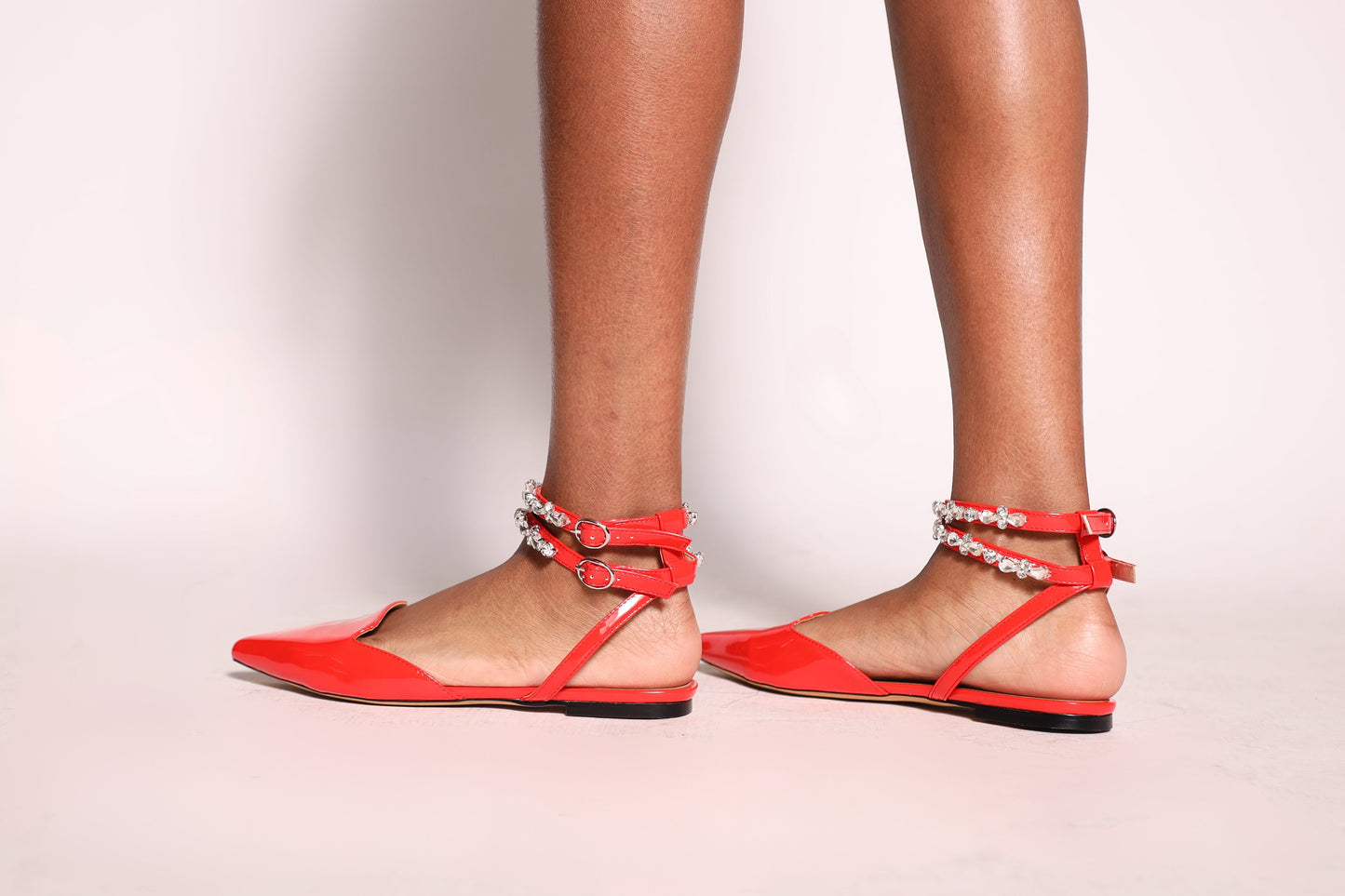 Rosalind Flats Red Extended Sizes - Free Shipping