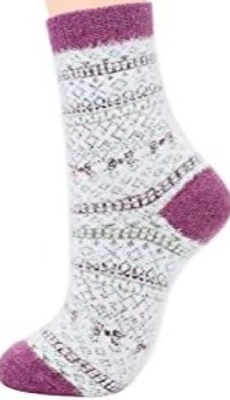 Winter Wool Blend Women's Socks - Cozy Multi Pack Crew Cut Socks