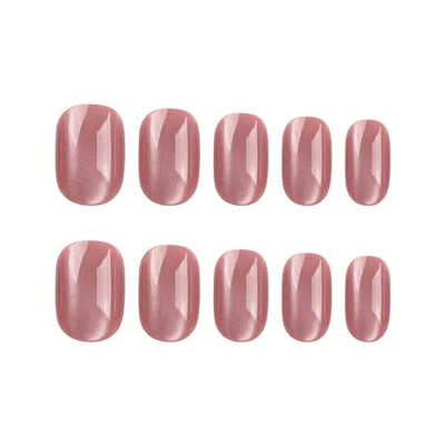 Elegant Square Press-On Nails with Stylish Design - Quick Manicure for All Occasions