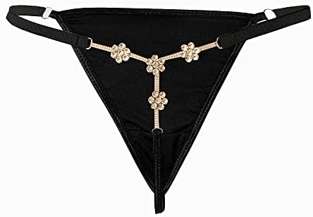 Sexy Adjustable Rhinestone G-String Underpants for Glamorous Flair and Seductive Style