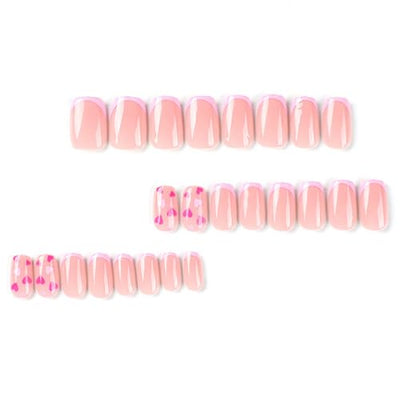 Elegant Square Press-On Nails with Stylish Design - Quick Manicure for All Occasions