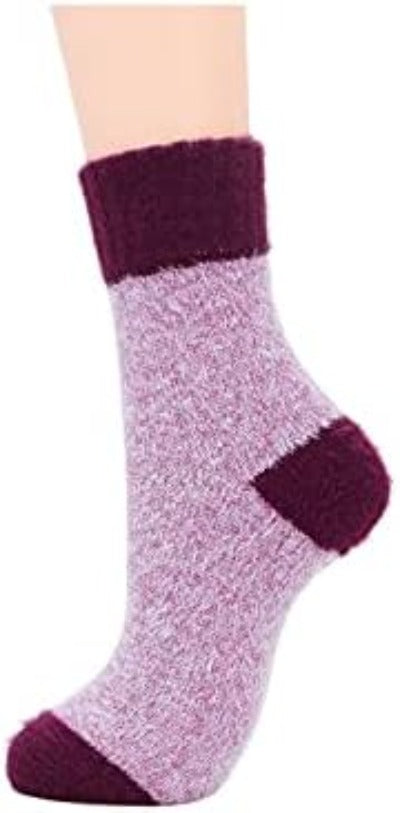 Winter Wool Blend Women's Socks - Cozy Multi Pack Crew Cut Socks