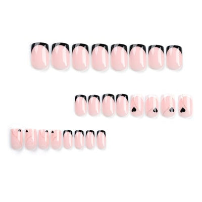 Elegant Square Press-On Nails with Stylish Design - Quick Manicure for All Occasions