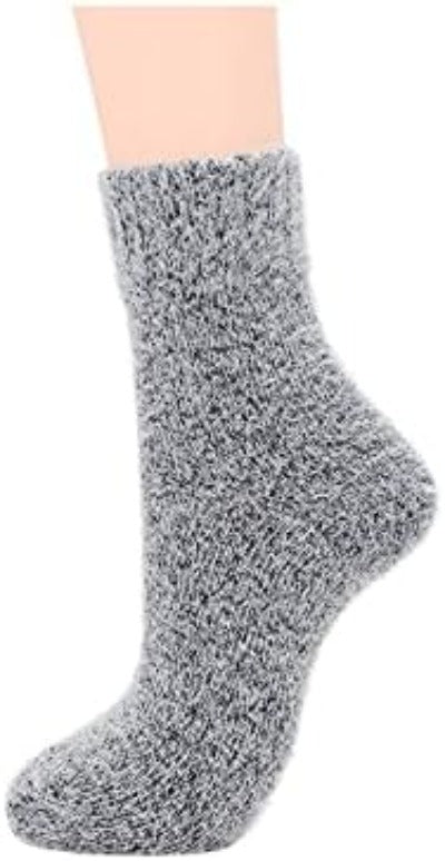 Winter Wool Blend Women's Socks - Cozy Multi Pack Crew Cut Socks