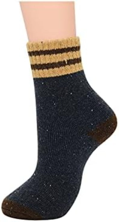 Winter Wool Blend Women's Socks - Cozy Multi Pack Crew Cut Socks