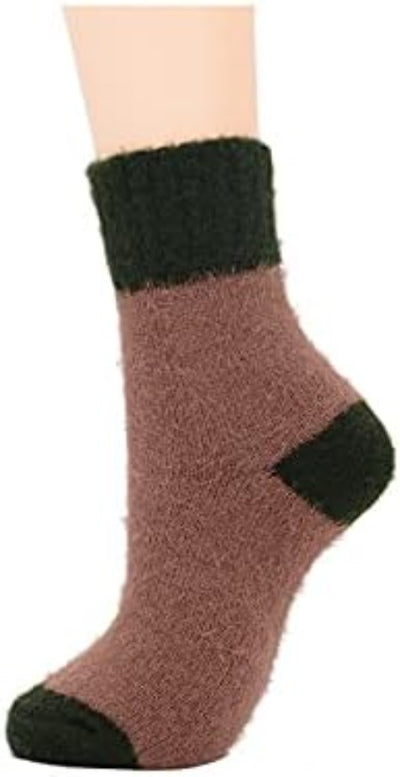 Winter Wool Blend Women's Socks - Cozy Multi Pack Crew Cut Socks