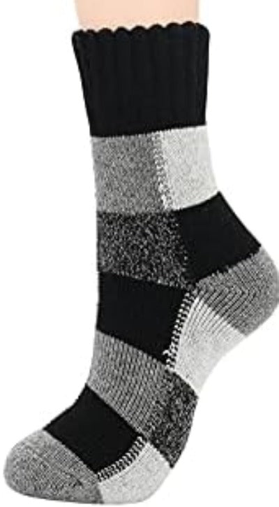 Winter Wool Blend Women's Socks - Cozy Multi Pack Crew Cut Socks