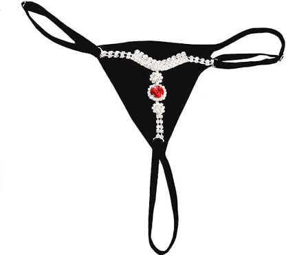 Sexy Adjustable Rhinestone G-String Underpants for Glamorous Flair and Seductive Style