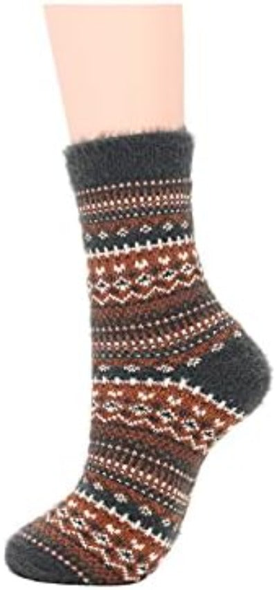 Winter Wool Blend Women's Socks - Cozy Multi Pack Crew Cut Socks