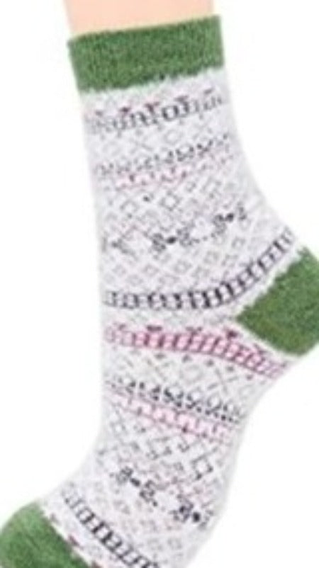 Winter Wool Blend Women's Socks - Cozy Multi Pack Crew Cut Socks