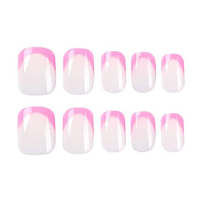 Elegant Square Press-On Nails with Stylish Design - Quick Manicure for All Occasions