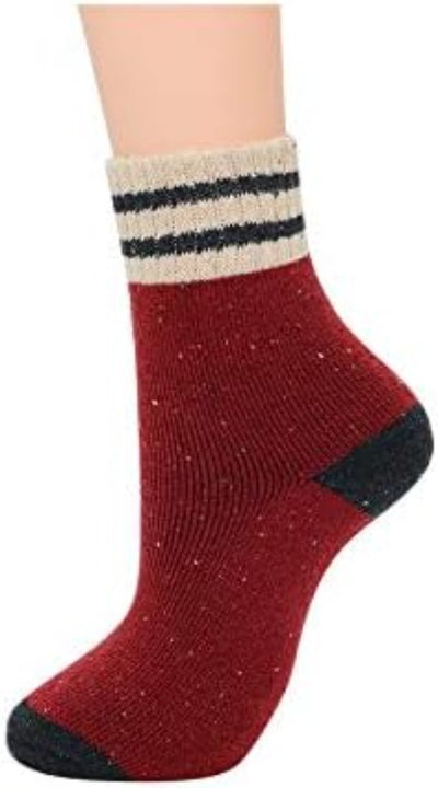 Winter Wool Blend Women's Socks - Cozy Multi Pack Crew Cut Socks