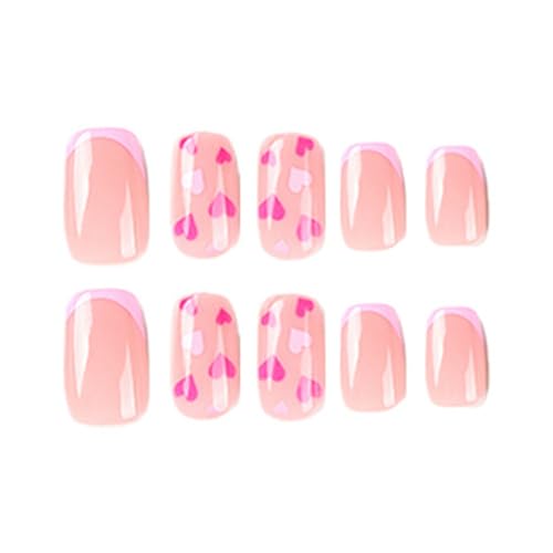 Elegant Square Press-On Nails with Stylish Design - Quick Manicure for All Occasions