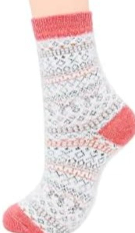 Winter Wool Blend Women's Socks - Cozy Multi Pack Crew Cut Socks