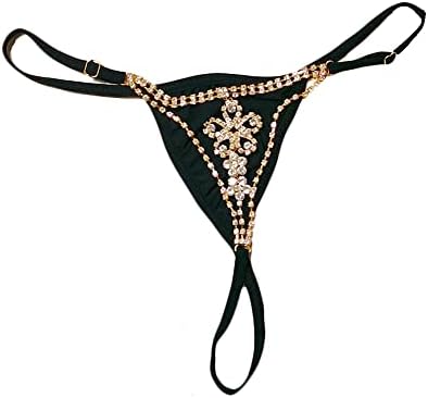 Sexy Adjustable Rhinestone G-String Underpants for Glamorous Flair and Seductive Style