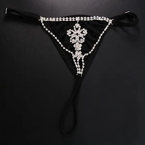 Sexy Adjustable Rhinestone G-String Underpants for Glamorous Flair and Seductive Style