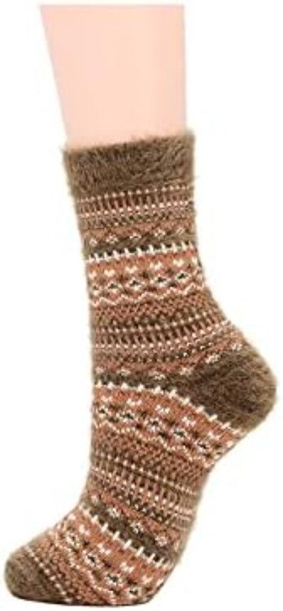 Winter Wool Blend Women's Socks - Cozy Multi Pack Crew Cut Socks