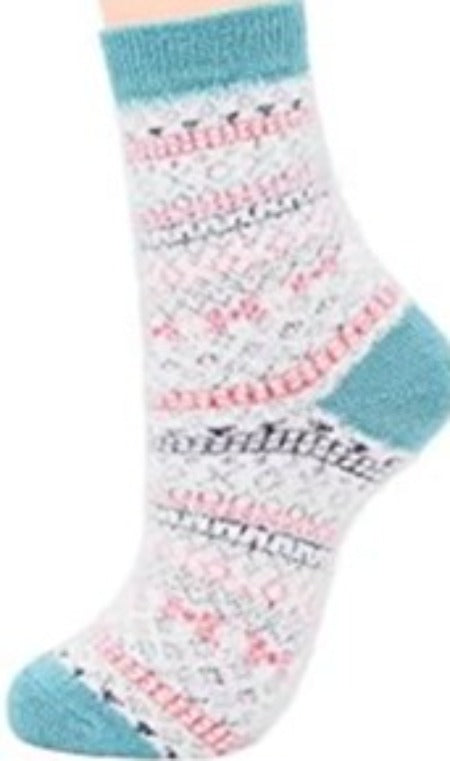 Winter Wool Blend Women's Socks - Cozy Multi Pack Crew Cut Socks