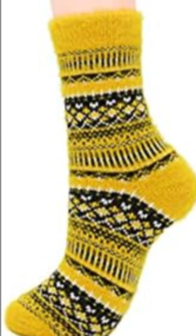 Winter Wool Blend Women's Socks - Cozy Multi Pack Crew Cut Socks