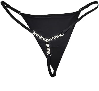 Sexy Adjustable Rhinestone G-String Underpants for Glamorous Flair and Seductive Style