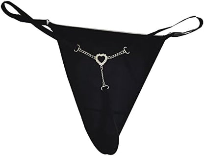 Sexy Adjustable Rhinestone G-String Underpants for Glamorous Flair and Seductive Style