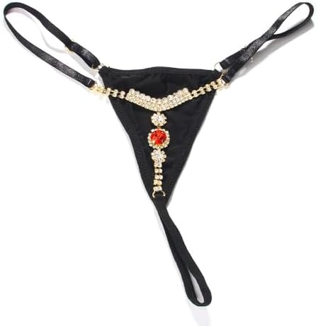 Sexy Adjustable Rhinestone G-String Underpants for Glamorous Flair and Seductive Style