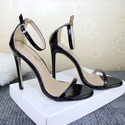 Fish Mouth Buckle High Heel Open-Toe Stiletto High Heels - Free Shipping