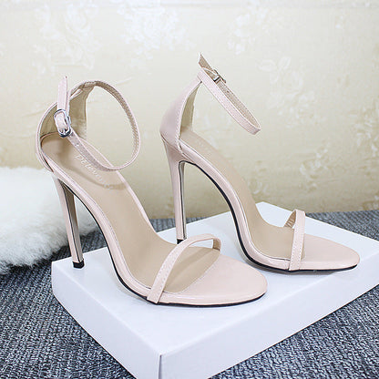 Fish Mouth Buckle High Heel Open-Toe Stiletto High Heels - Free Shipping