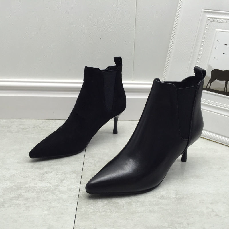 Soft Microfiber Pointed-Toe Stiletto High Boots - Free Shipping
