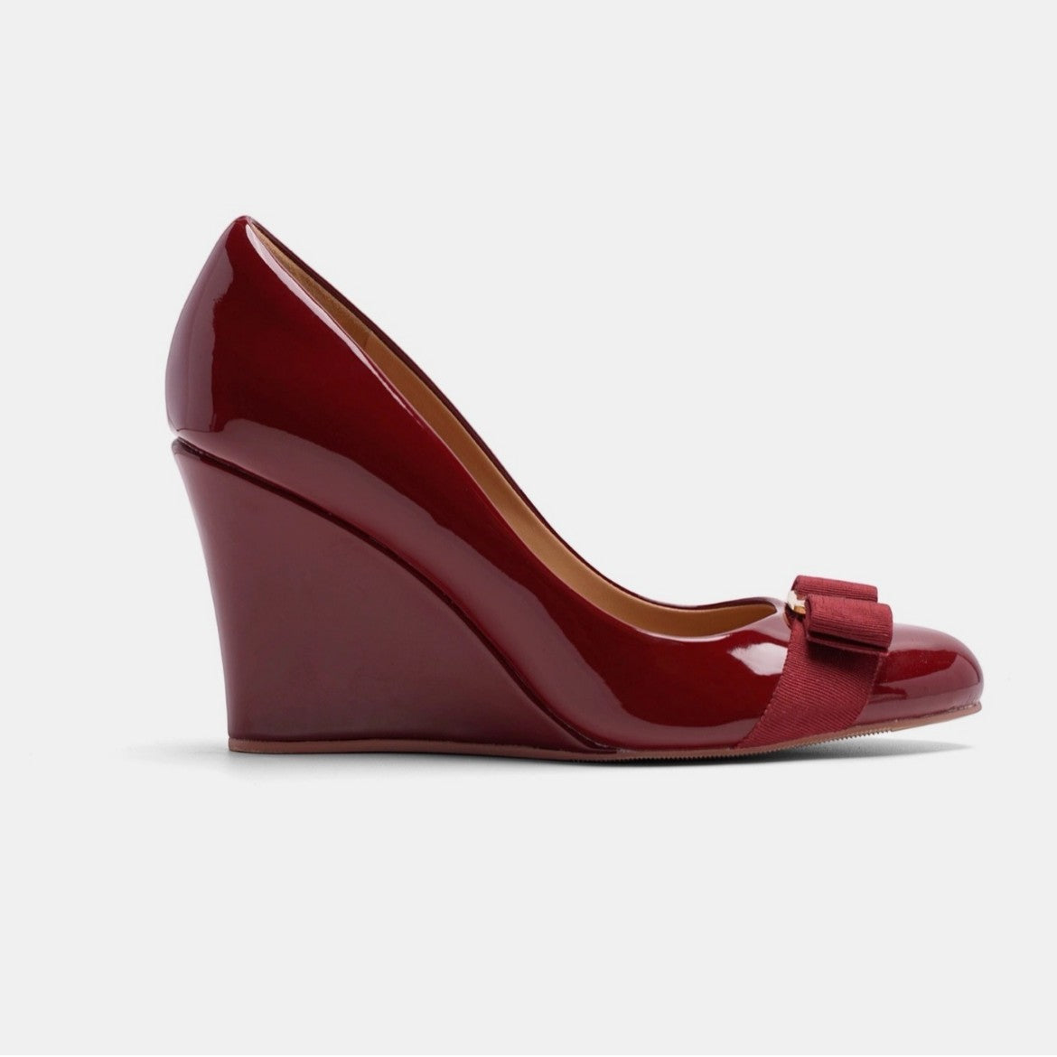 French-Style Vintage Suede Wedge Heels with Metal Buckles - Free Shipping