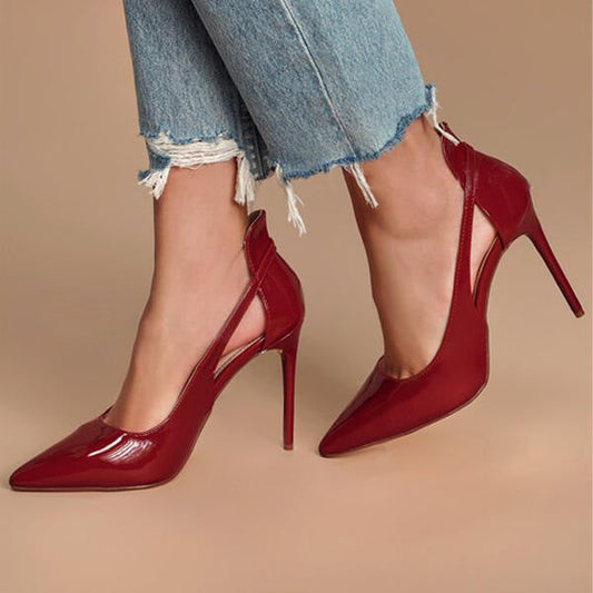 Pointed-Toe French-Style Hollow-Out Stiletto High Heels - Free Shipping