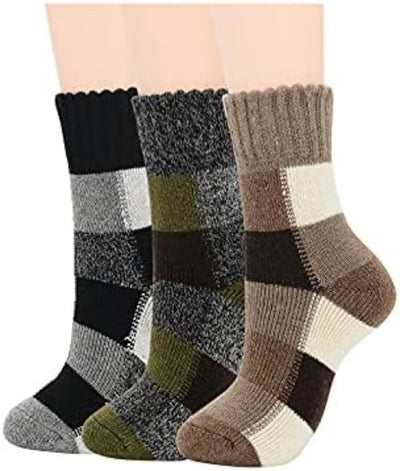 Winter Wool Blend Women's Socks - Cozy Multi Pack Crew Cut Socks