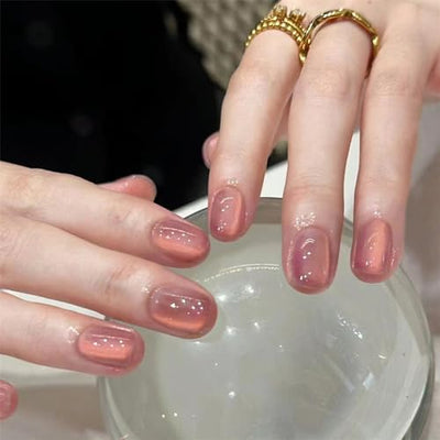 Elegant Square Press-On Nails with Stylish Design - Quick Manicure for All Occasions