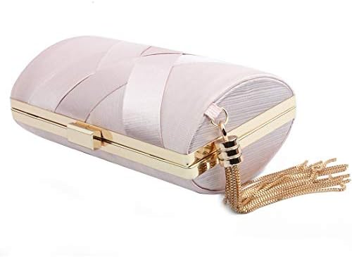 Luxury Silk Clutch with Sophisticated Tassel Charm: Ideal for Prom,Weddings and Galas