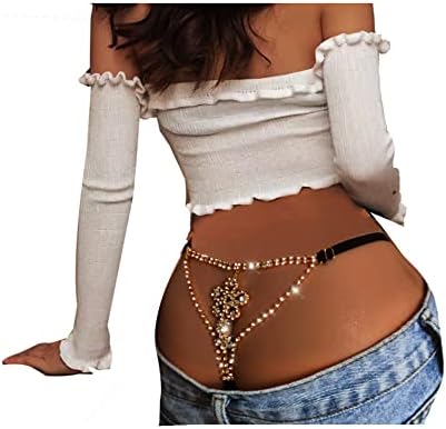 Sexy Adjustable Rhinestone G-String Underpants for Glamorous Flair and Seductive Style