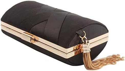 Luxury Silk Clutch with Sophisticated Tassel Charm: Ideal for Prom,Weddings and Galas