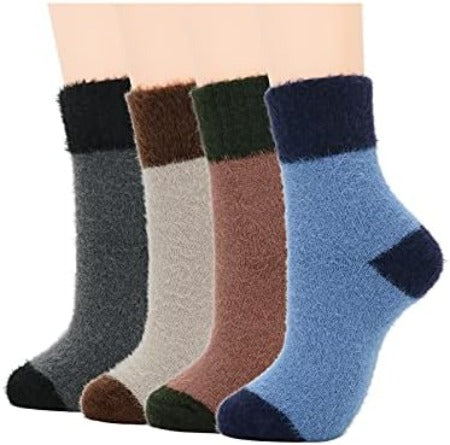 Winter Wool Blend Women's Socks - Cozy Multi Pack Crew Cut Socks