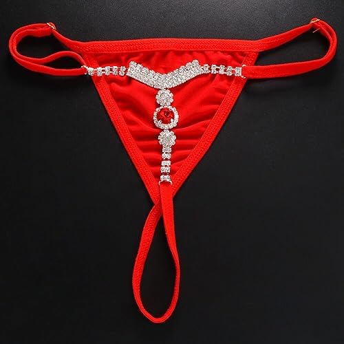 Sexy Adjustable Rhinestone G-String Underpants for Glamorous Flair and Seductive Style