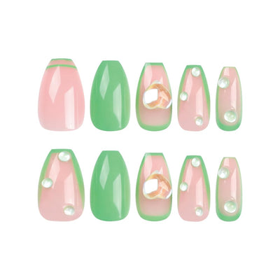 Trendy Press-On Nail Collection – Complete Press-On Gel Nail Kit, Medium Length with Unique Designs- Free Shipping