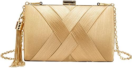 Luxury Silk Clutch with Sophisticated Tassel Charm: Ideal for Prom,Weddings and Galas