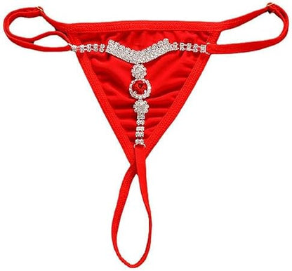 Sexy Adjustable Rhinestone G-String Underpants for Glamorous Flair and Seductive Style