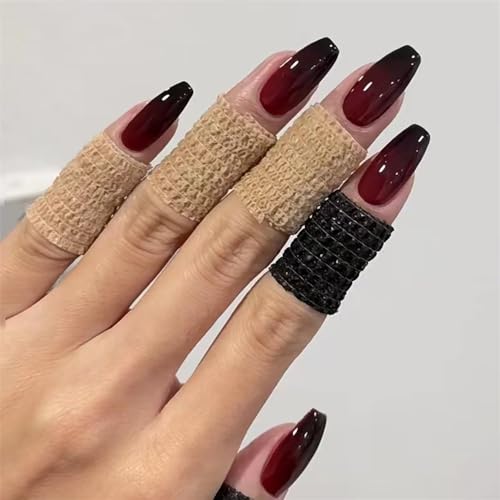 Trendy Press-On Nail Collection – Complete Press-On Gel Nail Kit, Medium Length with Unique Designs- Free Shipping