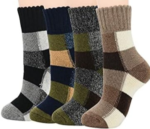 Winter Wool Blend Women's Socks - Cozy Multi Pack Crew Cut Socks