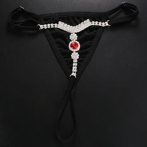 Sexy Adjustable Rhinestone G-String Underpants for Glamorous Flair and Seductive Style